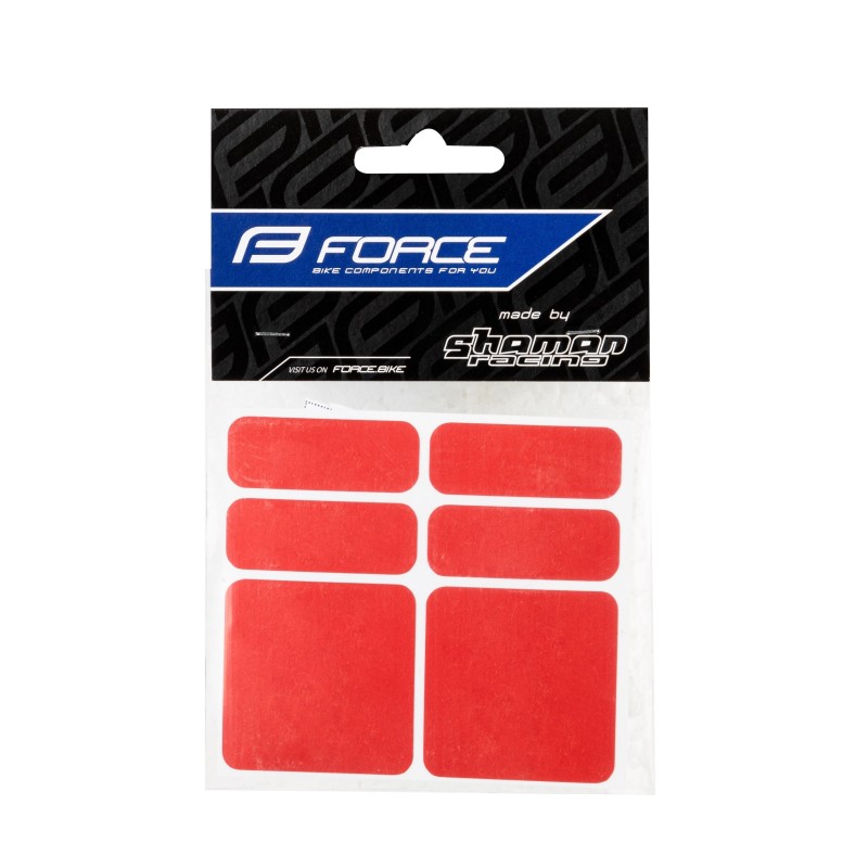 stickers FORCE Reflekton set of 6 pcs. red