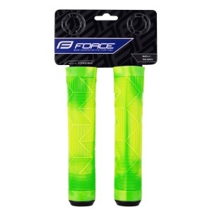 grips FORCE BMX145 rubber  green-yellow  packed