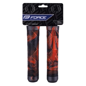 grips FORCE BMX145 rubber  black-red  packed