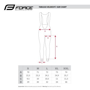 bibtights FORCE BRISK LADY with pad blk-red XXL
