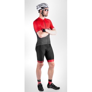 bibshorts FORCE B51 with pad black-red L