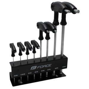 set of 8 T hex wrenches FORCE 2-10 mm. with rack