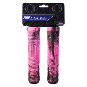 grips FORCE BMX145 rubber  black-pink  packed
