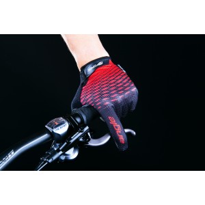Handschuhe FORCE MTB ANGLE rot-schwarz+15 °C und darüber