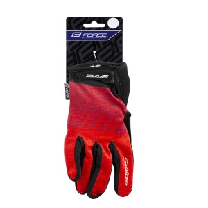 gloves FORCE MTB SWIPE summer  red L